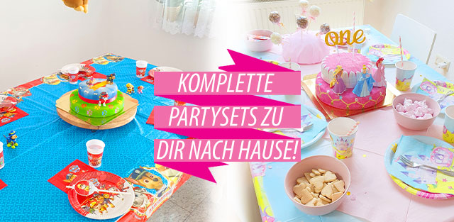 Kinderpartyset zum Kindergeburtstag bestellen!