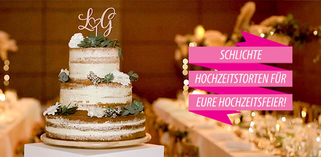 Schlichte Hochzeitstorten