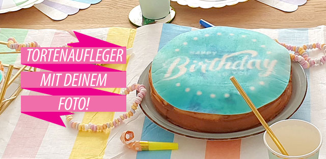 Essbare Tortenaufleger - Tortenaufleger Geburtstag - Tortendeko