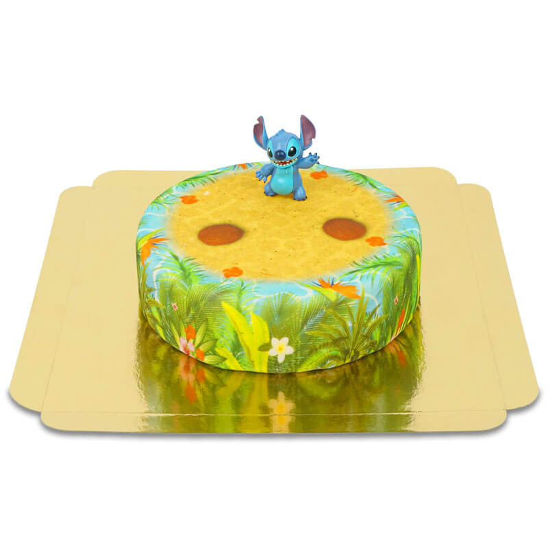 Stitch auf Tropenstrand-Torte 🍰