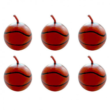 Basketball Tortenkerzen (6 Stück)