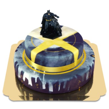 Batman® auf zweistöckiger Großstadt-Torte