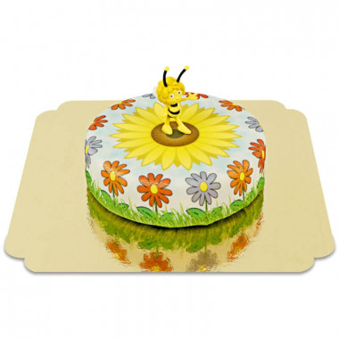 Biene Maja auf Sonnenblumen-Torte