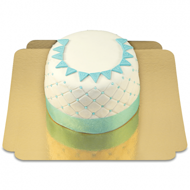 Happy Birthday Deluxe Torte - BLAU - Doppelte Höhe