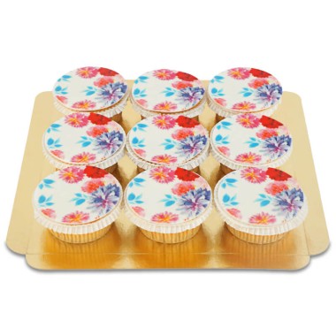Blumen Cupcakes (9 Stück)