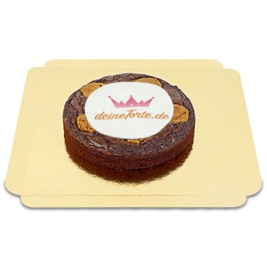 Brookie-Torte mit Logo