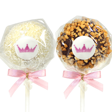 12 Cake-Pops mit Logo, Hasel- und Kokosnuss