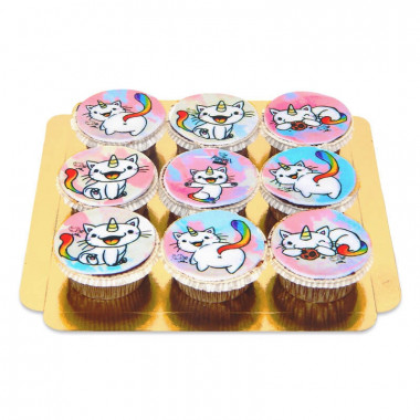 Purricorn Cupcakes, 9 Stück - Pummeleinhorn