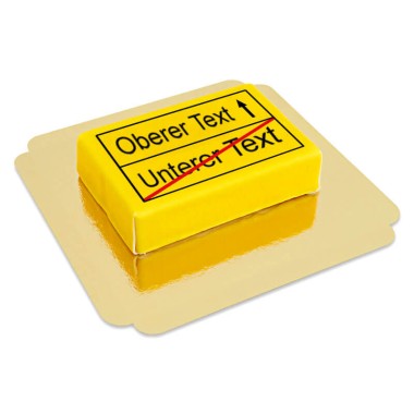 Eckige Straßenschild-Torte + individuelle Beschriftung