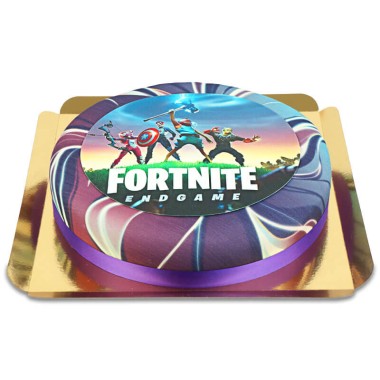 Fortnite®-Tortenaufleger auf Galaxie-Torte