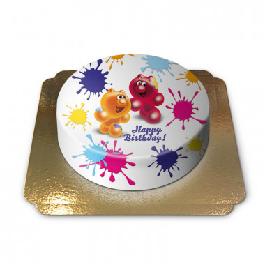 Gelini Torte - Happy Birthday Farbkleckse
