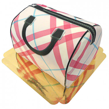 Handtaschen-Torte mit Muster, Pink