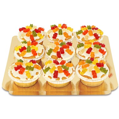 Muffins mit HARIBO® Goldbären (9 Stück)