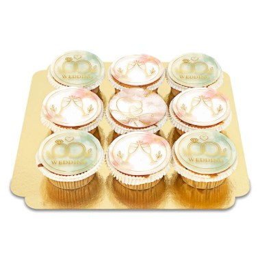 Hochzeits-Cupcakes (9 Stück)
