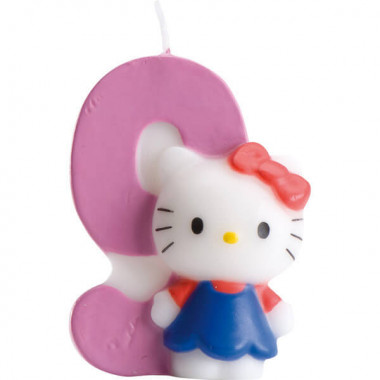 Hello Kitty Tortenkerze mit Zahl 9