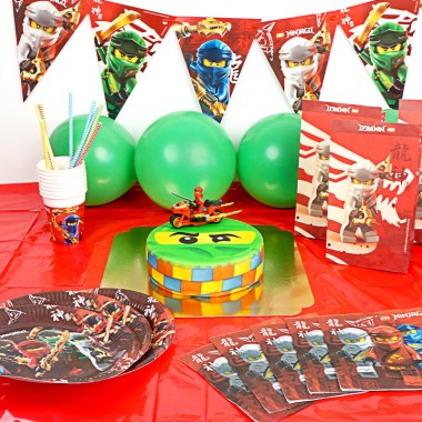 Lego Ninjago Partyset inkl. Torte