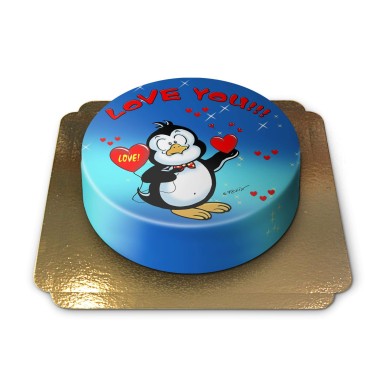 Love you Pinguin Torte