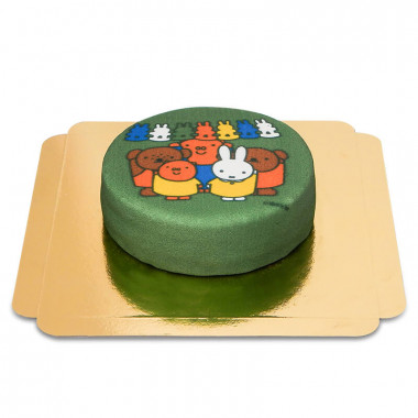 Grüne Miffy-Torte 