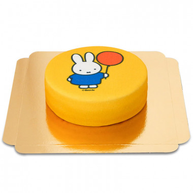 Gelbe Miffy mit Luftballon Torte 