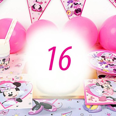 Partyset Minnie Maus für 16 Personen - ohne Torte