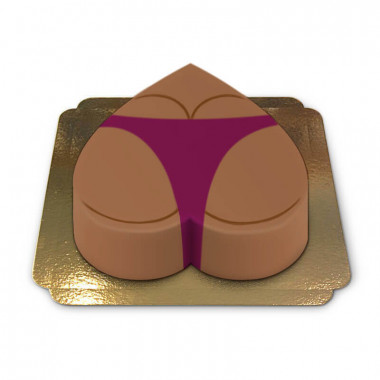 Süßer Hintern mit lila Bikini Torte 