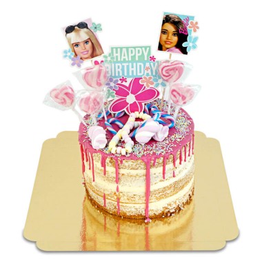 Torte mit Barbie®-Cake-Topper