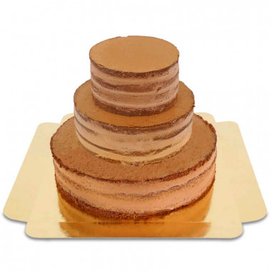 Schokoladiger Naked Cake 3-stöckig