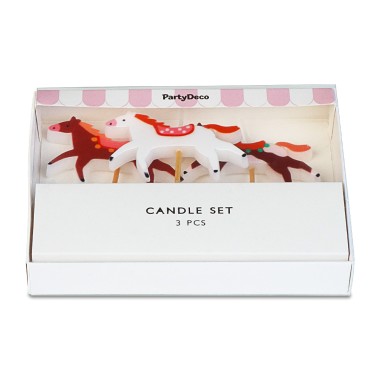 Pferde Tortenkerzen (3 Stück)