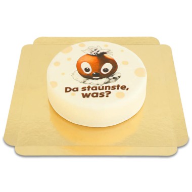 Pittiplatsch-Torte mit Spruch