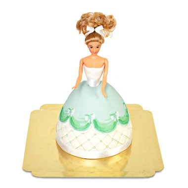 Deluxe Puppenprinzessin-Torte mit grünem Kleid 