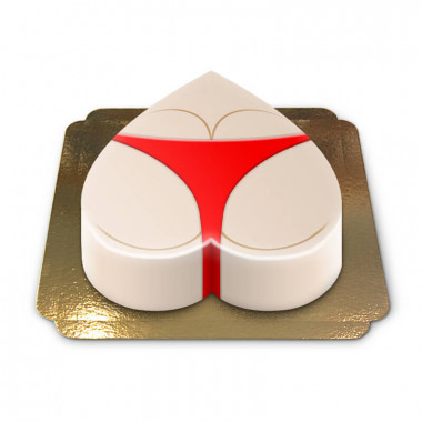 Süßer Hintern mit rotem Bikini Torte