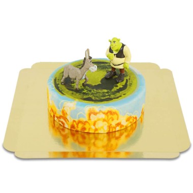 Shrek® und Esel auf Märchen-Torte