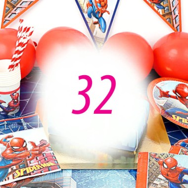 Spiderman Partyset 32 Personen - ohne Torte