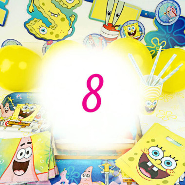 Spongebob Partyset für 8 Personen - ohne Torte