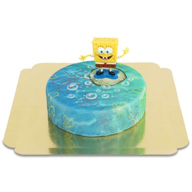 Spongebob® auf runder Unterwasser-Torte