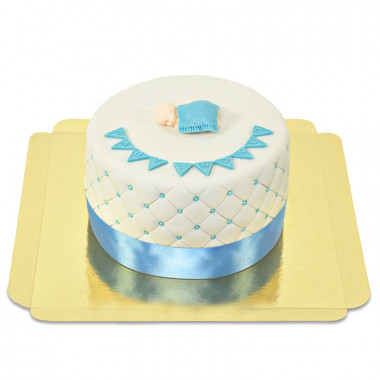 Blaue Baby-Party Torte