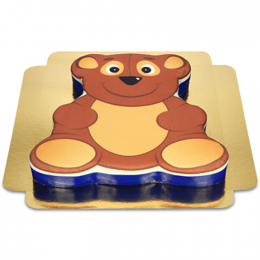 Teddybär-Torte in Bären-Form