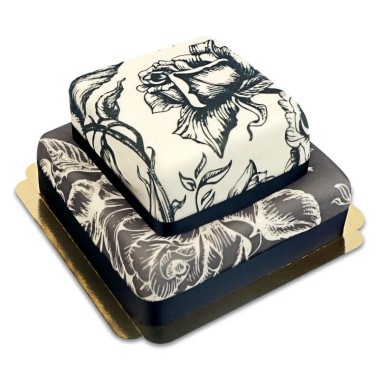 Vintage Black & White Hochzeitstorte