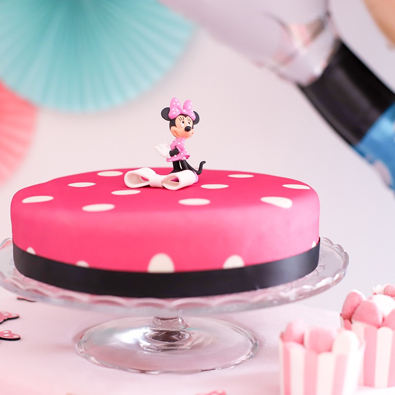 Minnie Maus auf Punkte-Torte mit Band