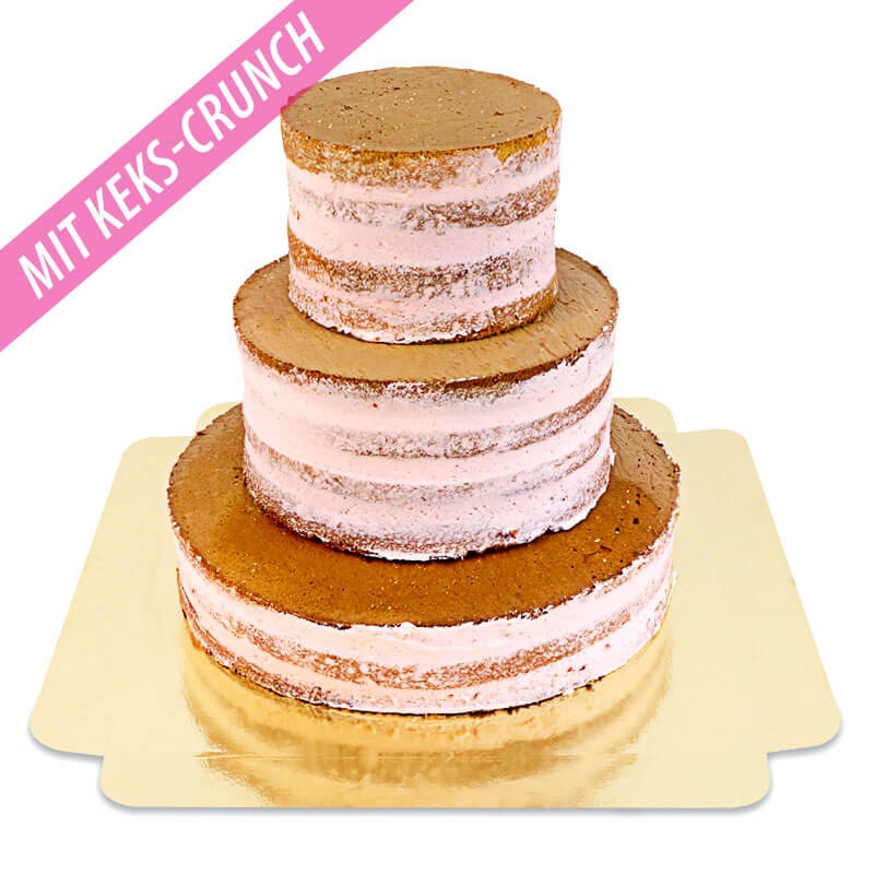 Naked Cake Erdbeere Hochzeitstorte