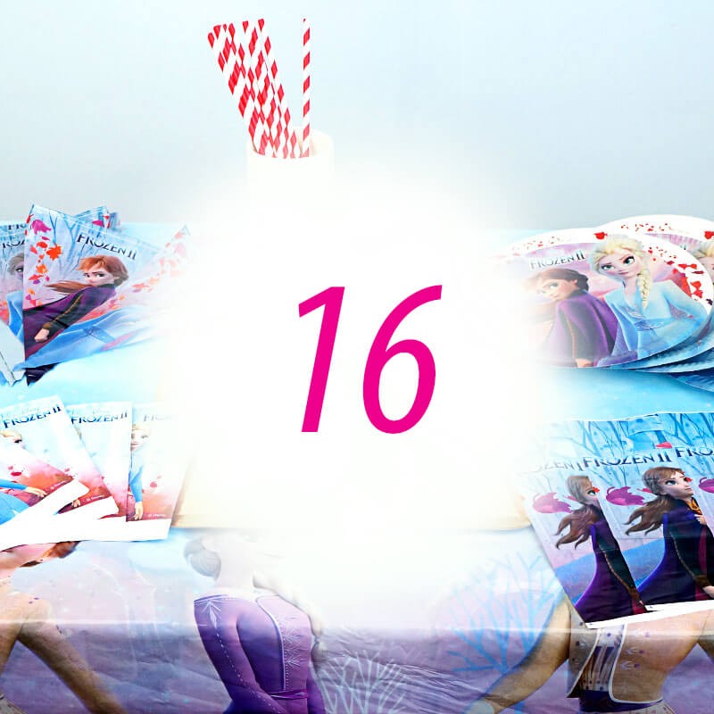 Die Eiskönigin® Partyset Frozen für 16 Personen - ohne Torte