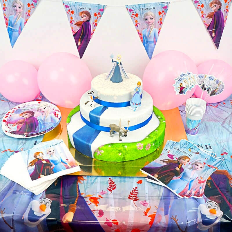 Kraina lodu Partyset - zestaw z tortem
