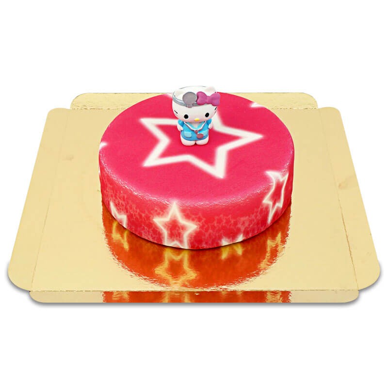 Hello Kitty auf Sternen-Torte