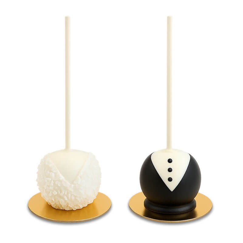 Hochzeits-Cake-Pops (10 Stück)