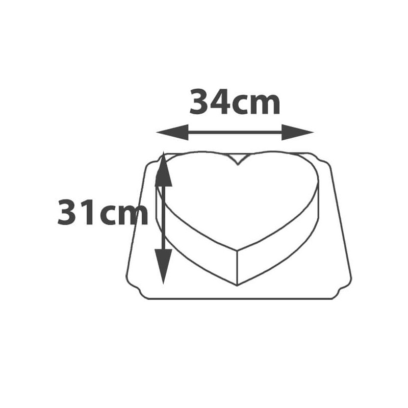 Tort w kształcie serca - wymiary