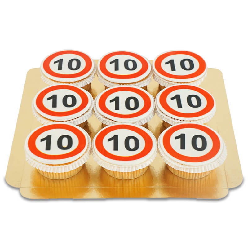 Straßenschild Cupcakes (9 Stück)