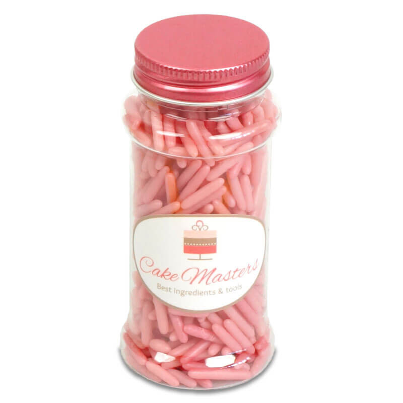 Deko-Zuckerstreusel - Sugar rods XL pink 80g