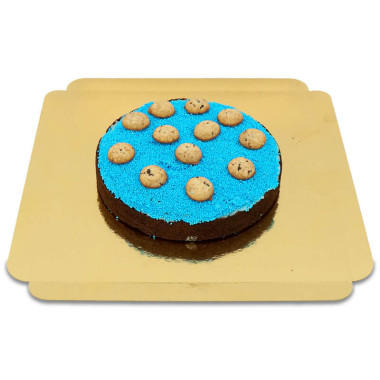 Brownie-Torte mit Cookie-Deko