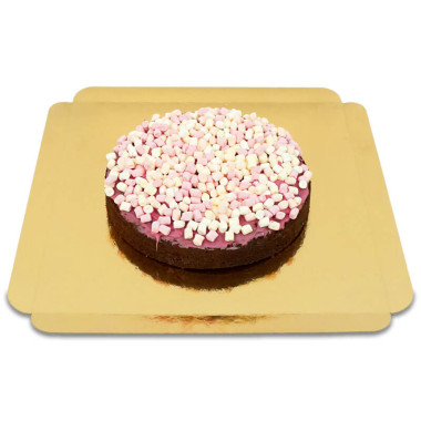 Brownie-Torte mit Marshmallow-Deko