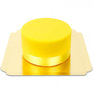 Gelbe Deluxe Torte mit Tortenband